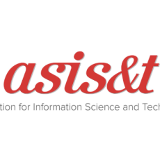 ASIS&T logo - letters written in red lowercase script. Underneath the acronym is spelled out: Association for Information Science and Technology.
