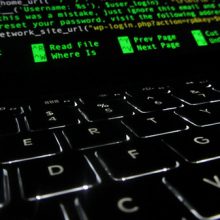 computer screen with code