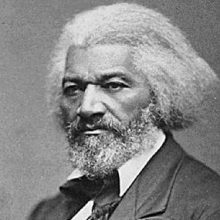 Grayscale Frederick Douglass headshot